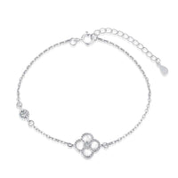 [Solara Jewelry ]Delicate Four Leaf Clover Bracelet
