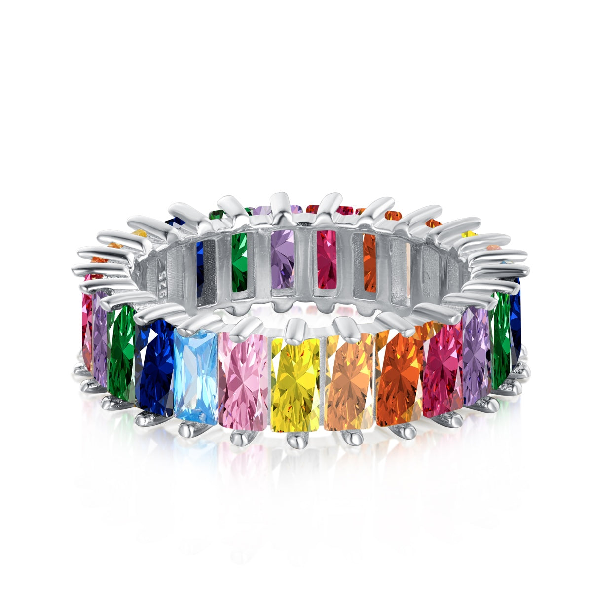 [Solara Jewelry ]Unique Colorful Radiant Cut RIng