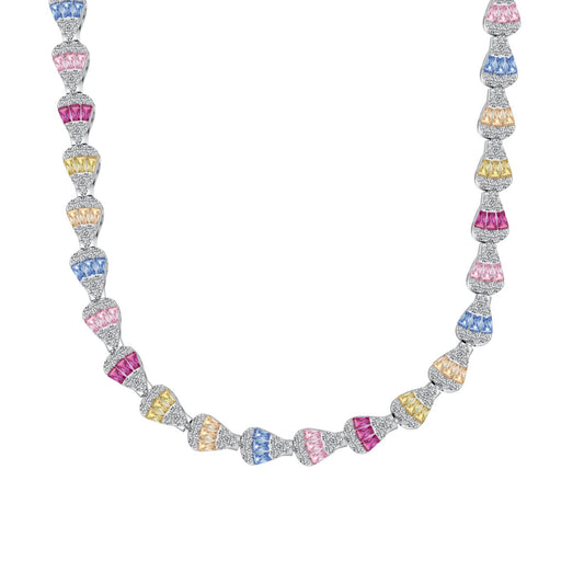 [Solara Jewelry ]Strahlende bunte Regenbogen-Halskette