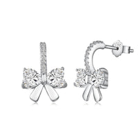 [Solara Jewelry ]Exquisite Earrings With Heart-Shaped Bow Design