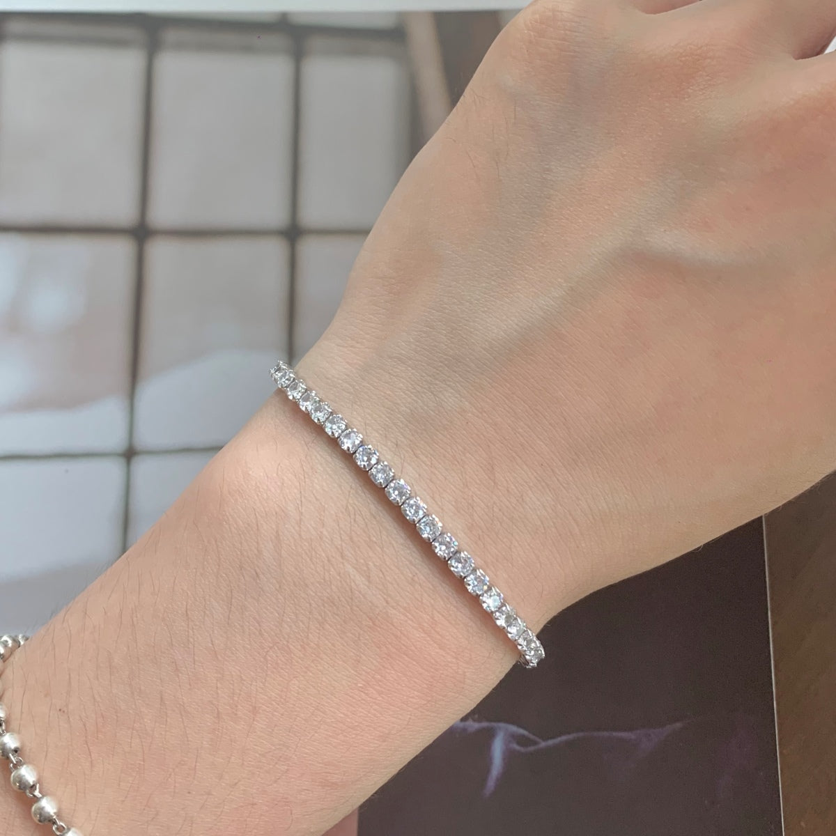[Solara Jewelry ]Funkelndes rundgeschliffenes Alltagsarmband