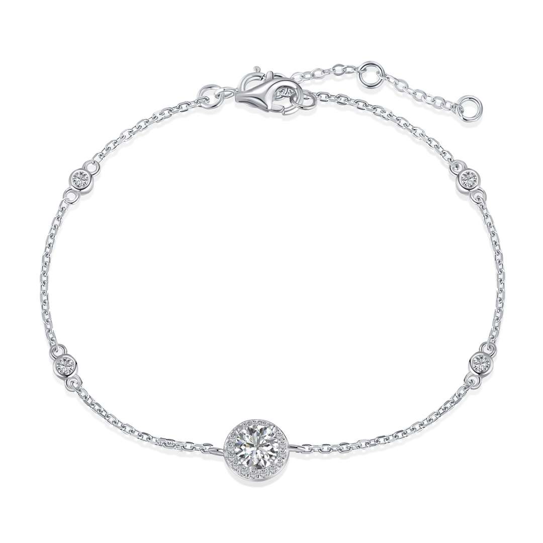 [Solara Jewelry ]輝くラウンドカットシェイプブレスレット