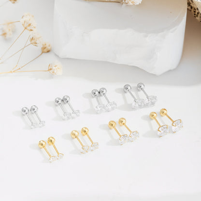 [Solara Jewelry ]ユニークなU字型イヤカフピアス