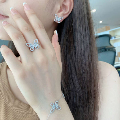 [Solara Jewelry ]繊細なバタフライペンダントブレスレット