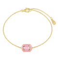 [Solara Jewelry ]2.0 Karat funkelndes, farbenfrohes Armband im Smaragdschliff für den Alltag