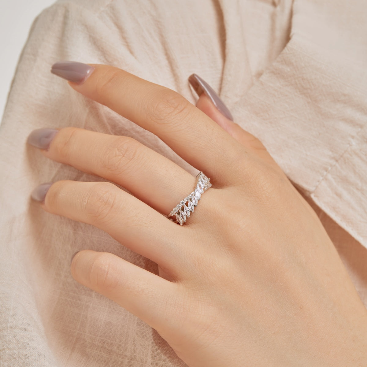 [Solara Jewelry ]Unique Colorful Marquise Cut Daily Ring
