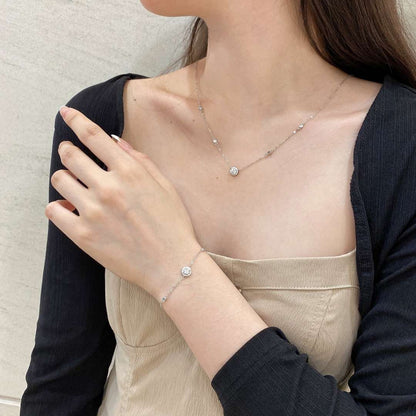 [Solara Jewelry ]輝くラウンドカットシェイプブレスレット