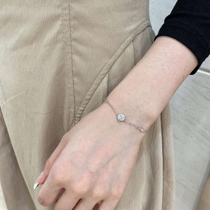 [Solara Jewelry ]輝くラウンドカットシェイプブレスレット