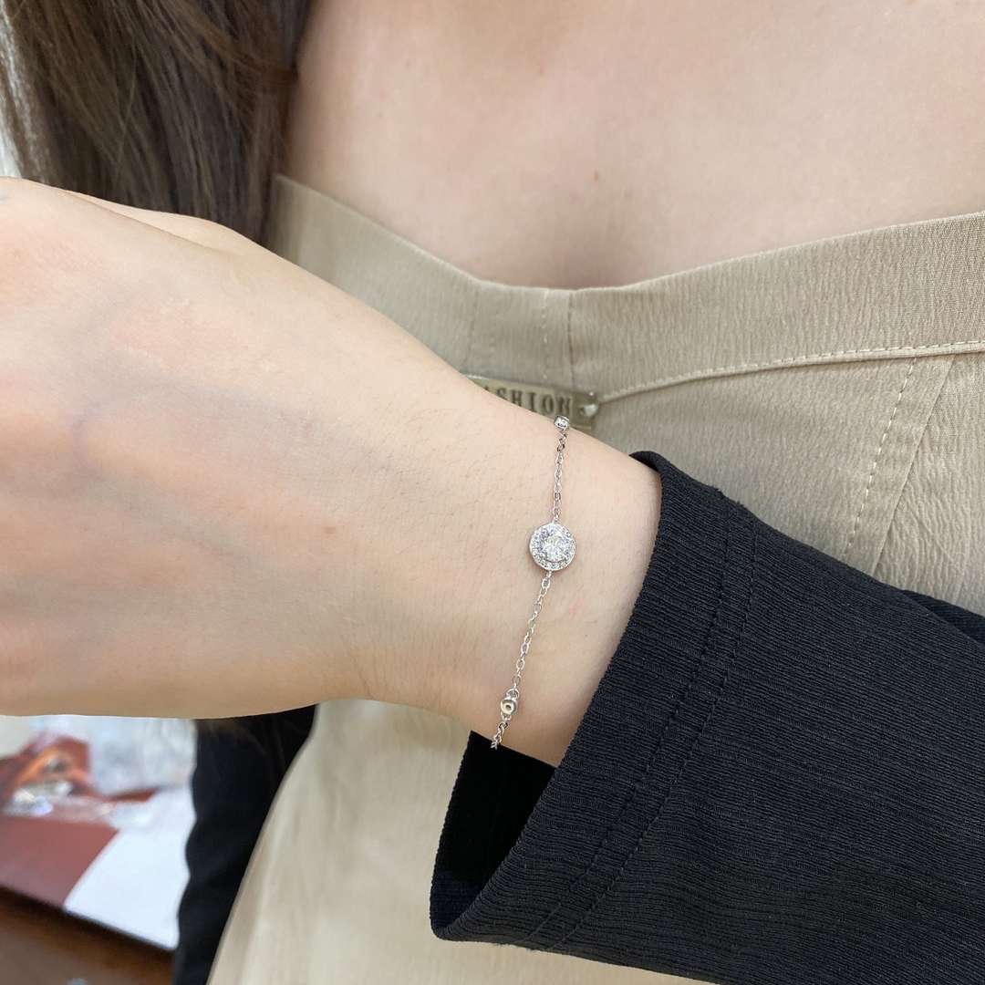 [Solara Jewelry ]輝くラウンドカットシェイプブレスレット