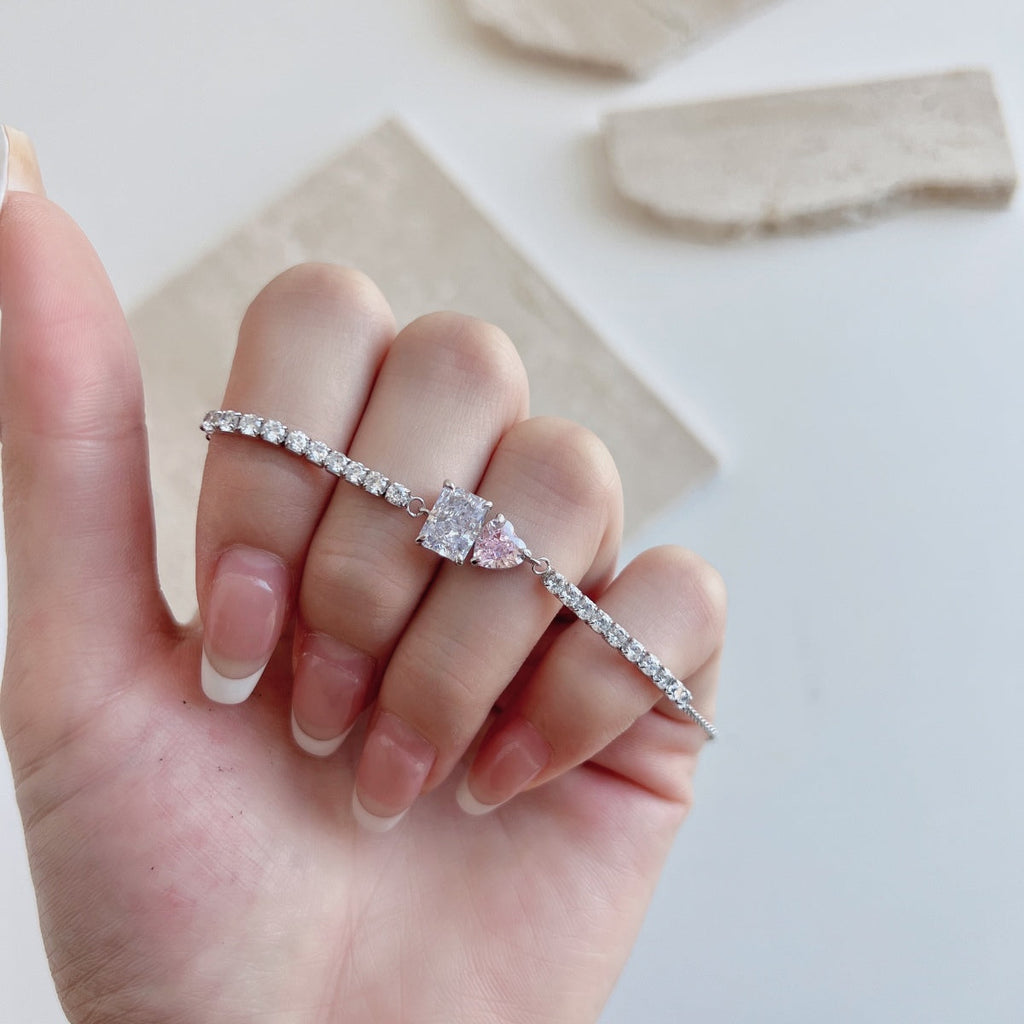 [Solara Jewelry ]Dazzling Unique Multi Shape Lover Bracelet
