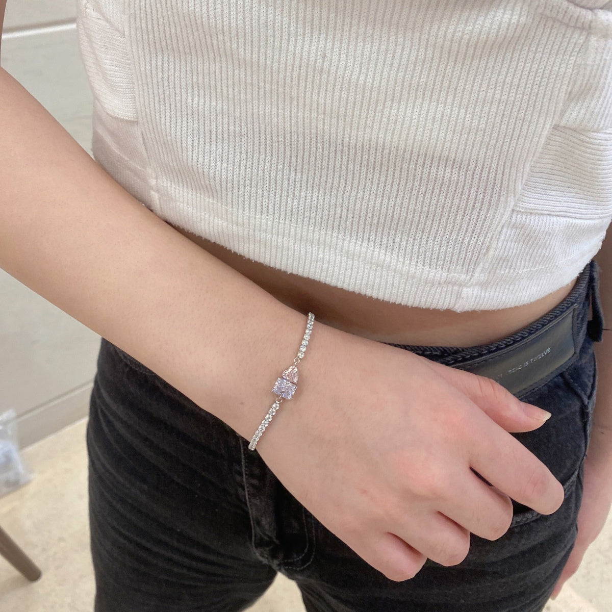 [Solara Jewelry ]Dazzling Unique Multi Shape Lover Bracelet
