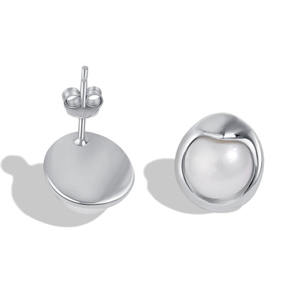 [Solara Jewelry ]Zarte Brotförmige Perlenohrringe