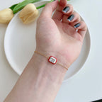 [Solara Jewelry ]2.0 Karat funkelndes, farbenfrohes Armband im Smaragdschliff für den Alltag