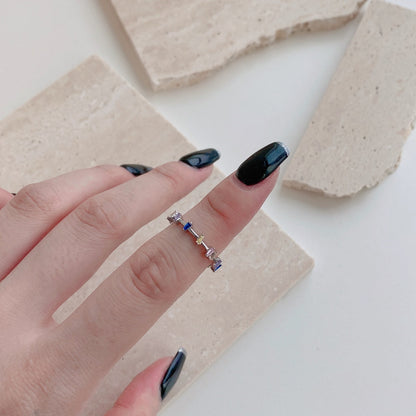 [Solara Jewelry ]ユニークな台形カット デイリーリング