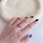 [Solara Schmuck] Strahlender bunter Multi-Schliff Alltagsring