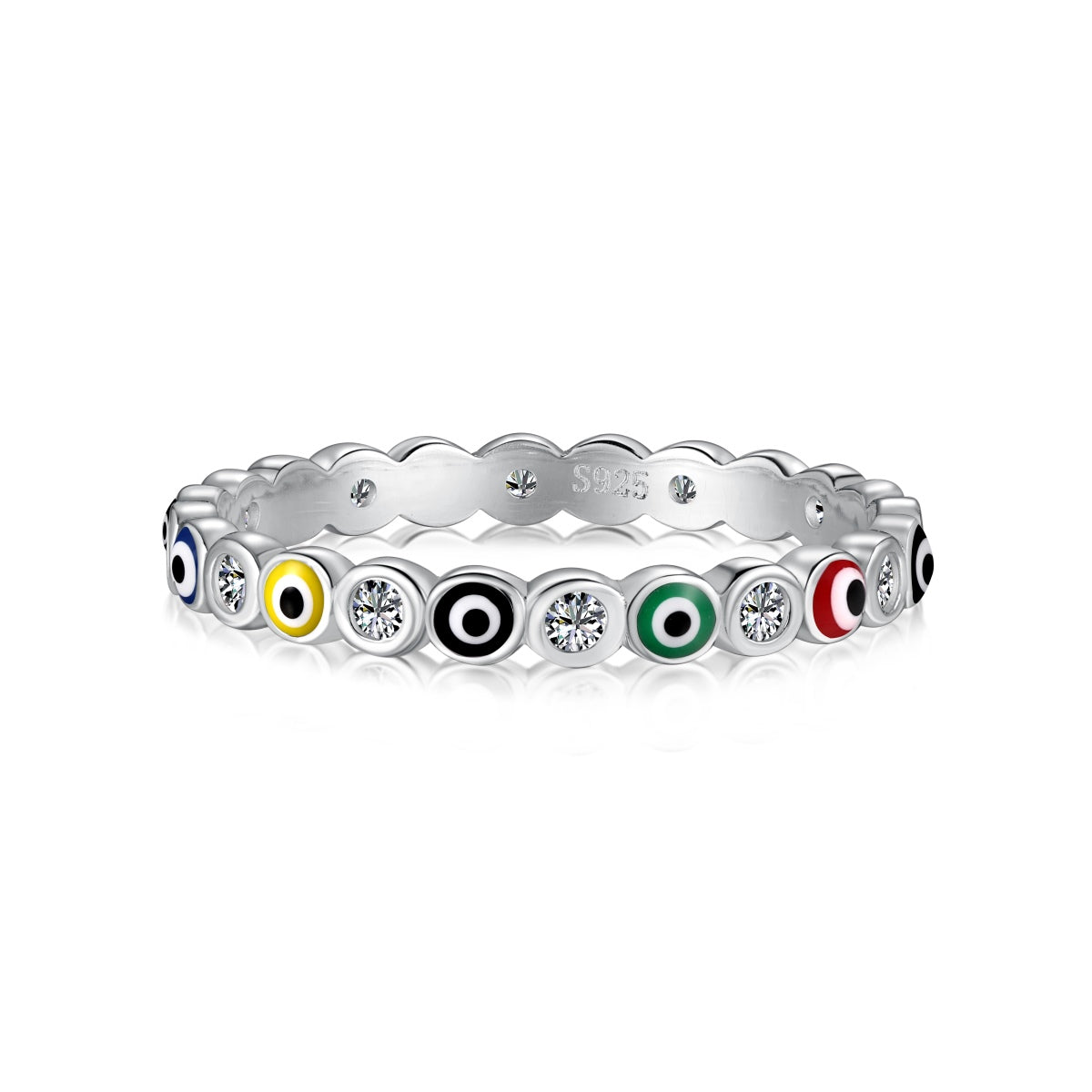 [Solara Schmuck] Funkelnder lebendiger runder Alltagsring