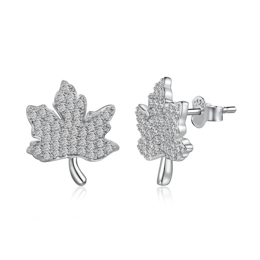 [Solara Jewelry ]Exquisite Ohrringe mit Ahornblatt-Design