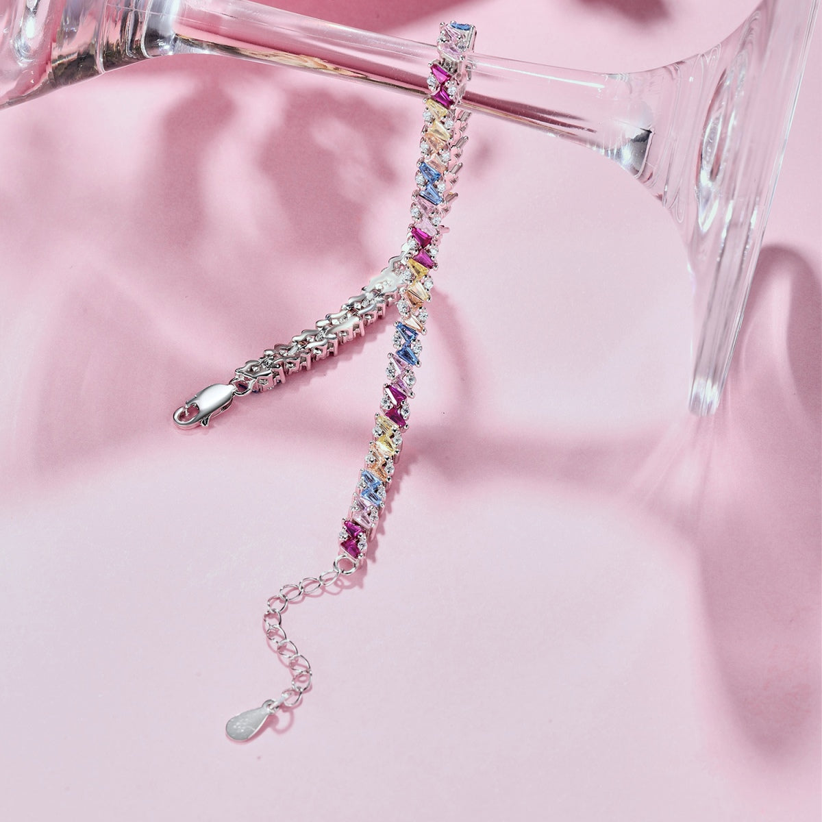 [Solara Schmuck] Verziertes, funkelndes Partyarmband mit Facettenschliff