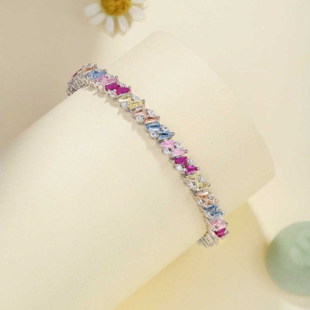 [Solara Schmuck] Verziertes, funkelndes Partyarmband mit Facettenschliff