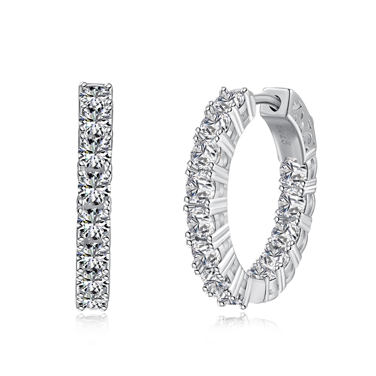 [Solara Jewelry ]ユニークなラウンドカットのデイリーピアス