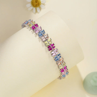 [Solara Jewelry ]Funkelndes, exquisites Partyarmband mit Facettenschliff