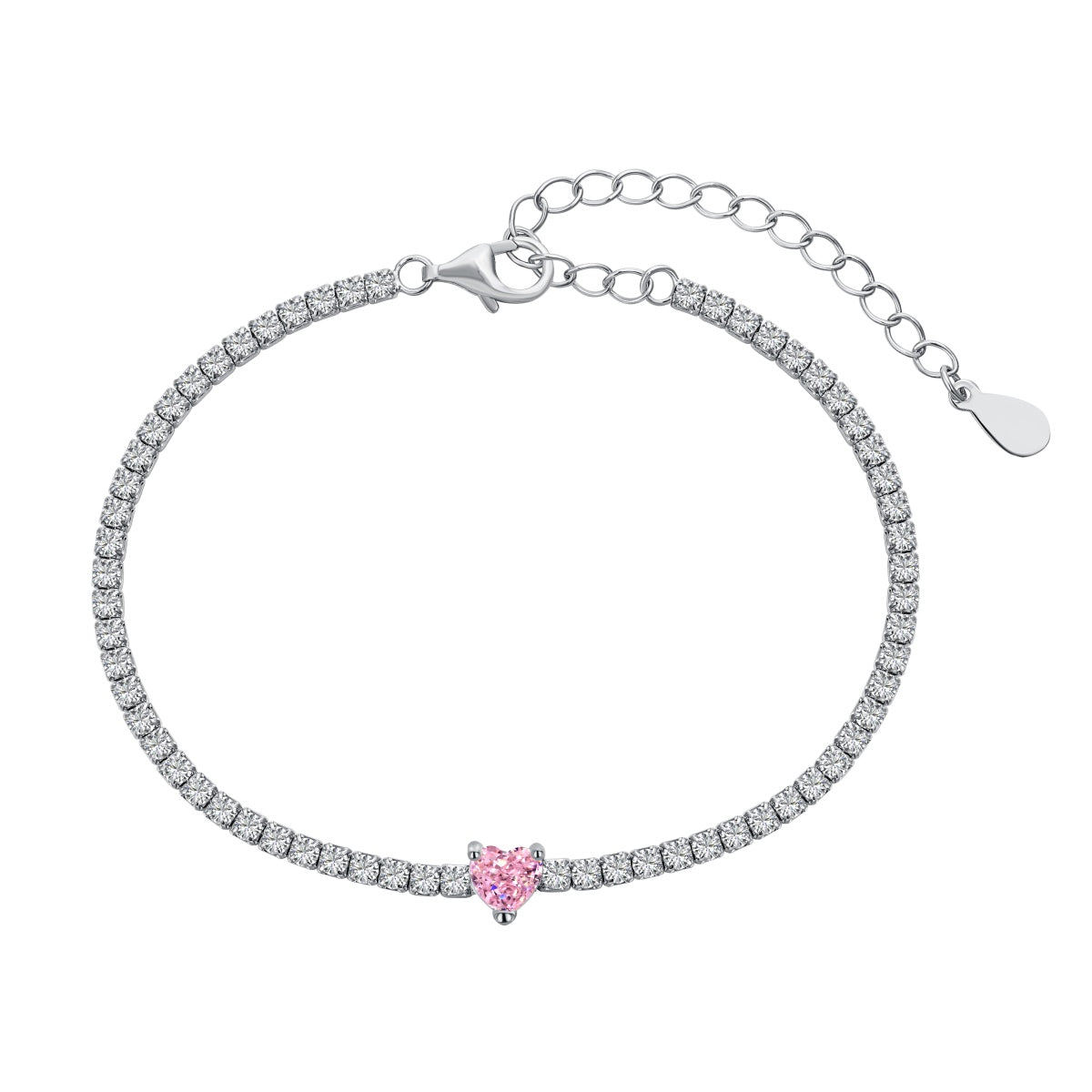 [Solara Jewelry ]0,5 Karat Elegantes, romantisches Armband in Herzform für Liebende