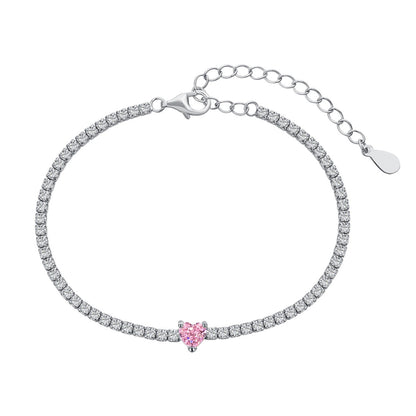 [Solara Jewelry ]0,5 Karat Elegantes, romantisches Armband in Herzform für Liebende