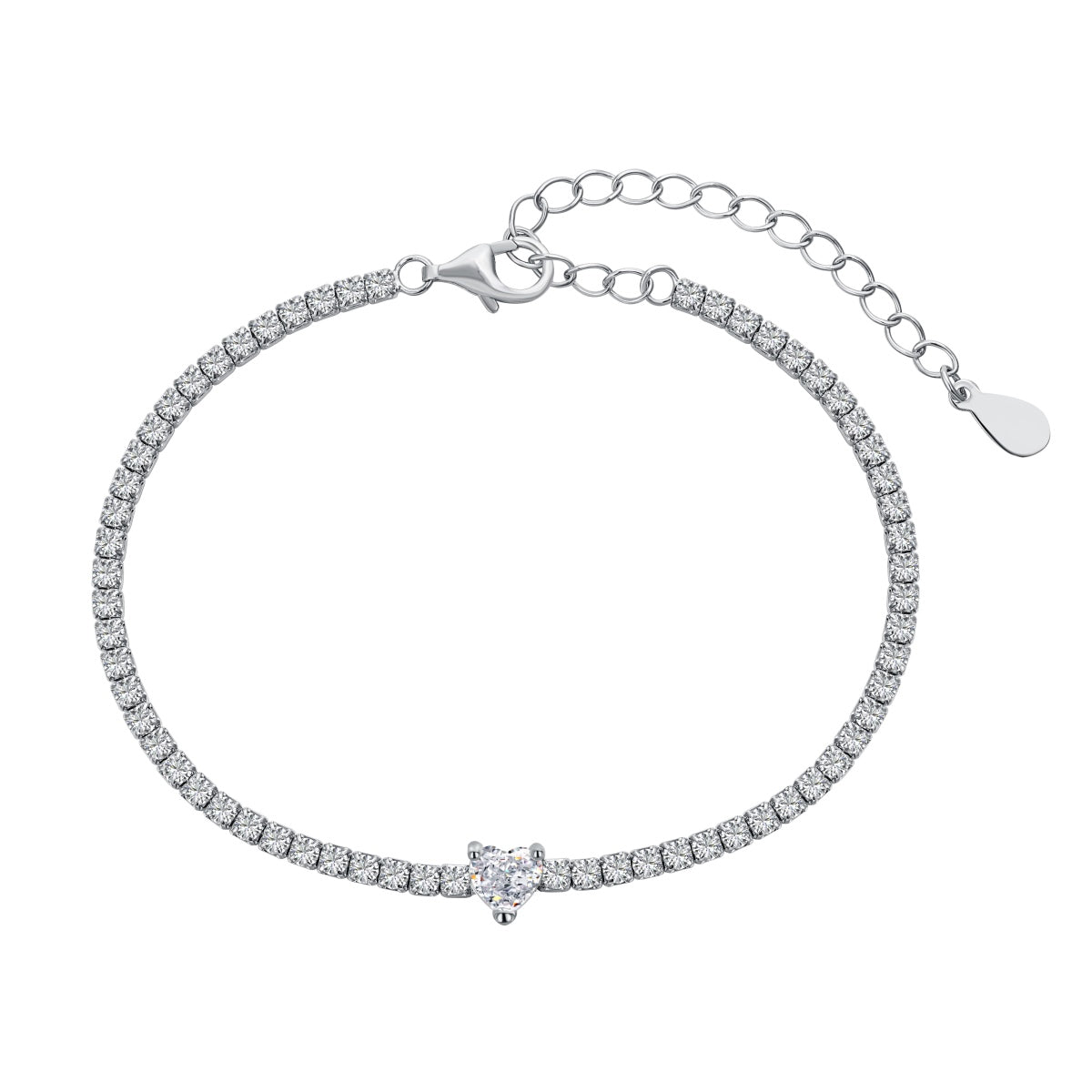 [Solara Jewelry ]0,5 Karat Elegantes, romantisches Armband in Herzform für Liebende
