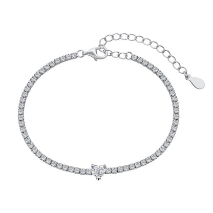 [Solara Jewelry ]0,5 Karat Elegantes, romantisches Armband in Herzform für Liebende