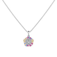 [Solara Jewelry ]Charming Flower Colorful Necklace