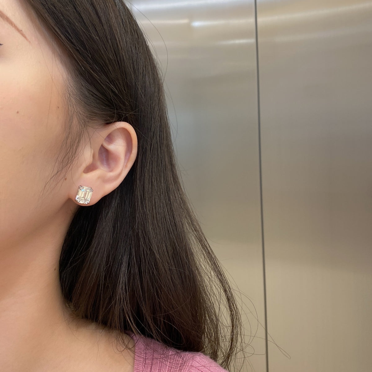[Solara Jewelry ]Ohrringe mit glänzendem Quadrat