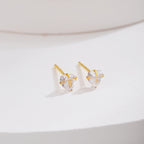 [Solara Jewelry ]煌めくハート型シンプルピアス