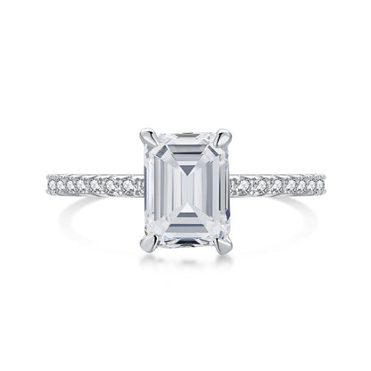 [Solara Jewelry ]2,0 Karat funkelnder, kunstvoller Partyring mit Radiant-Schliff