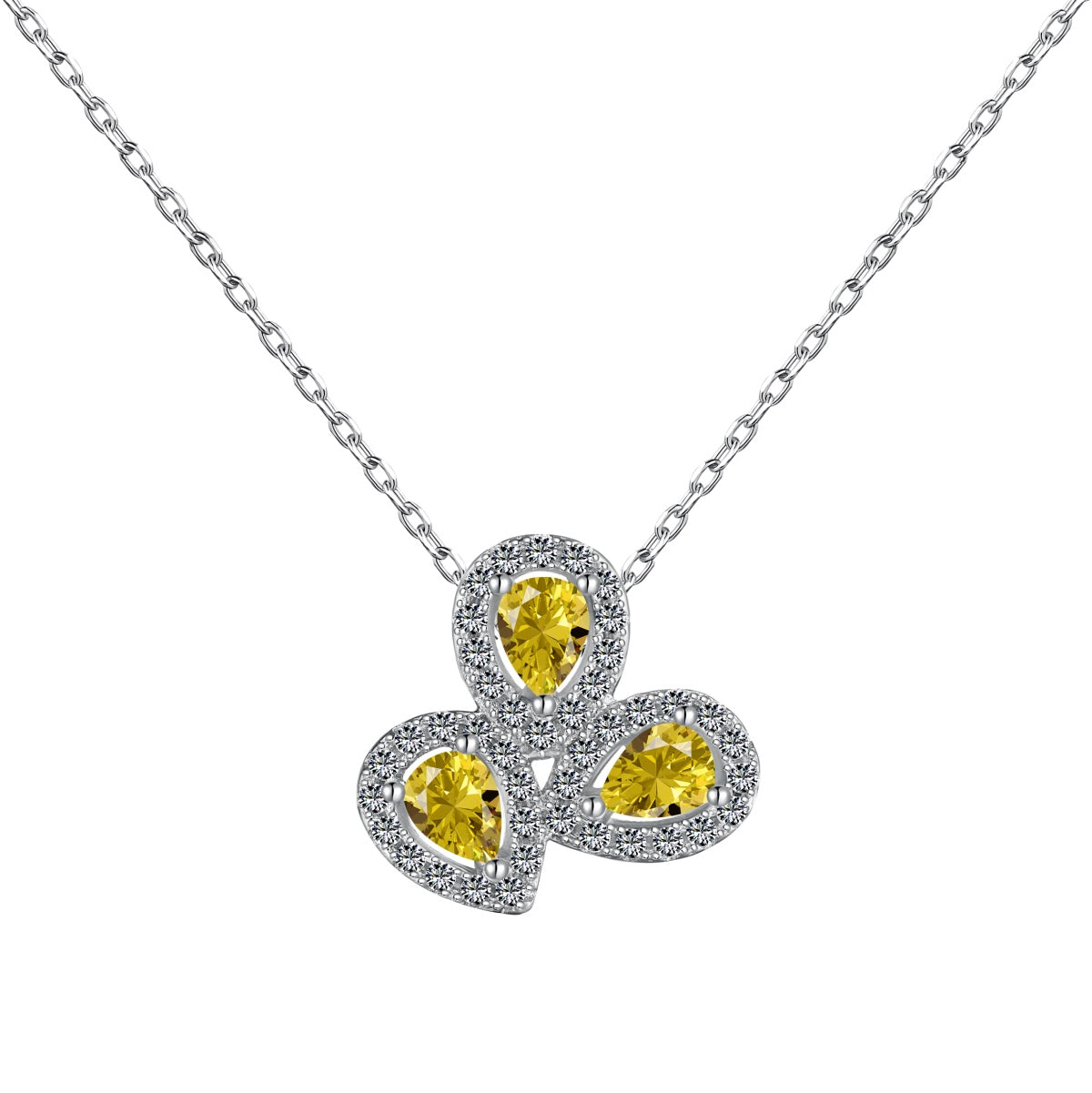 [Solara Jewelry ]エレガントな花型ペアカットネックレス