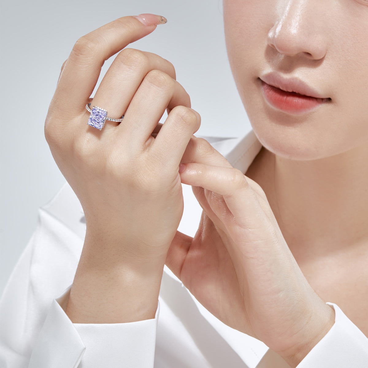 [Solara Schmuck ]4.0 Karat Luxuriöser Verlobungsring