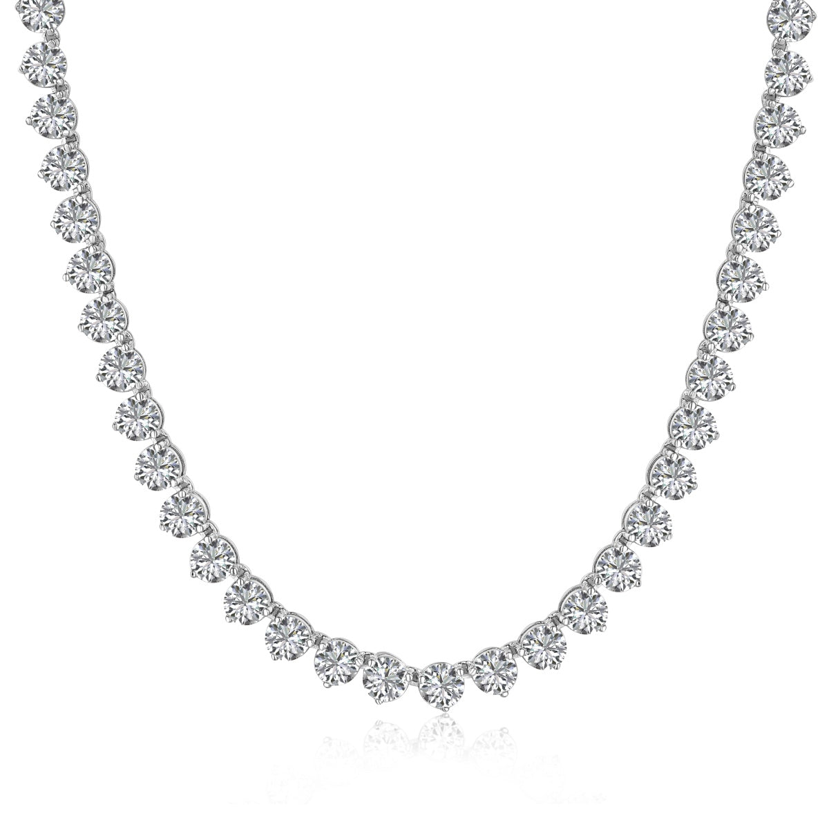 [Solara Jewelry] オーネイト ハートカット テニスネックレス