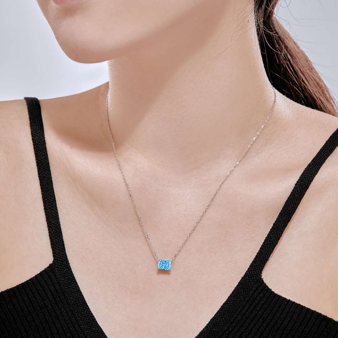 [Solara Jewelry ]豪華スクエア型カラフルネックレス