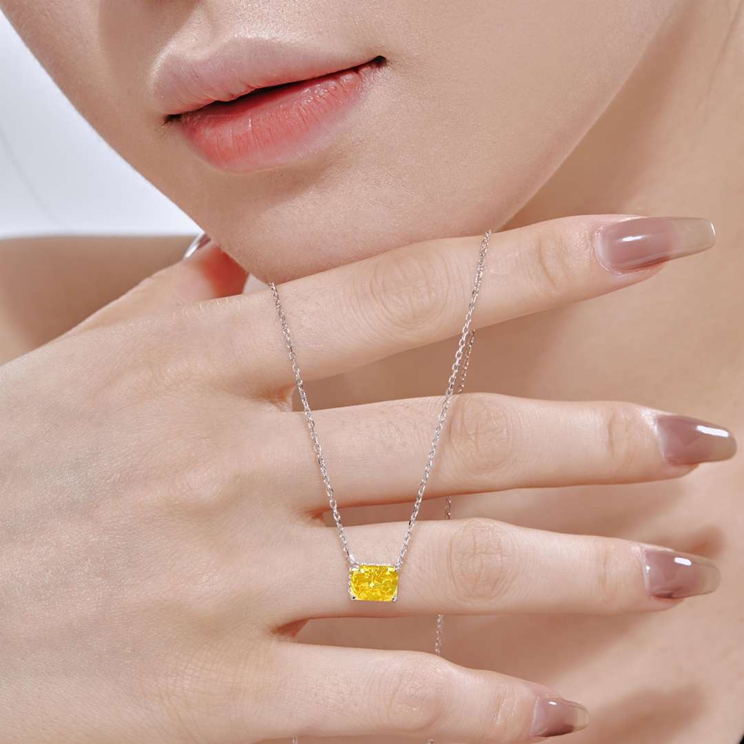 [Solara Jewelry ]豪華スクエア型カラフルネックレス
