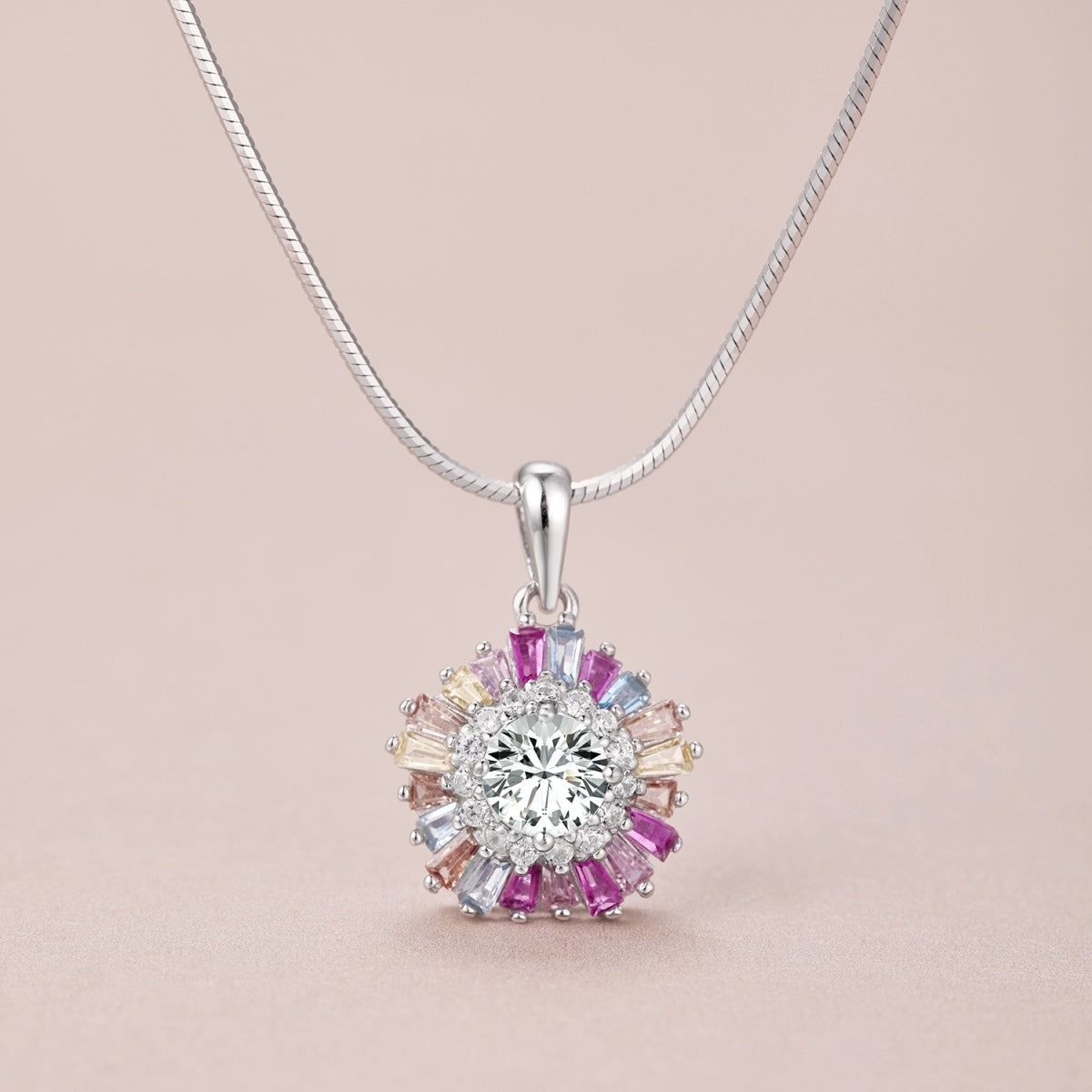 [Solara Jewelry ]可憐なフラワーカラフルネックレス