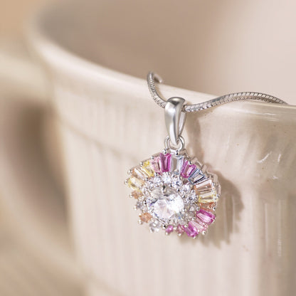 [Solara Jewelry ]可憐なフラワーカラフルネックレス