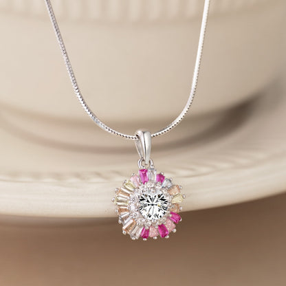 [Solara Jewelry ]可憐なフラワーカラフルネックレス
