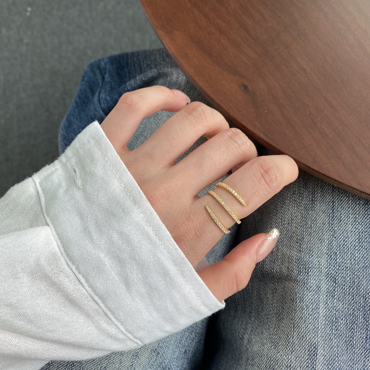 [Solara Jewelry ]Unique Vibrant Entangle Daily Ring