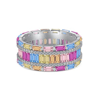 [Solara Jewelry ]Dazzling Colorful Radiant Cut Party Ring