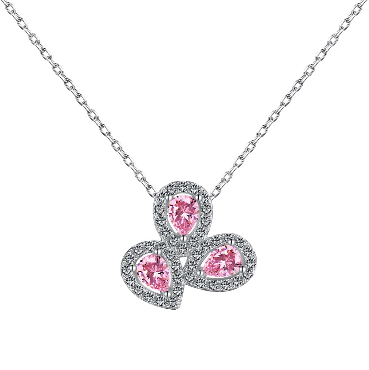 [Solara Jewelry ]エレガントな花型ペアカットネックレス
