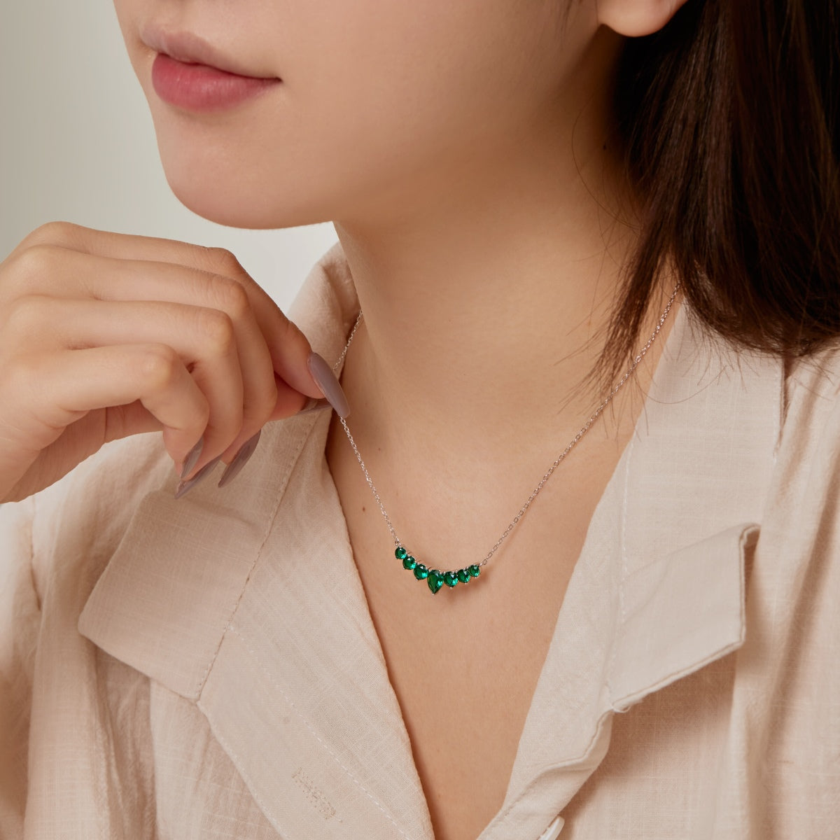 [Solara Jewelry ]可憐なカラフルハートネックレス