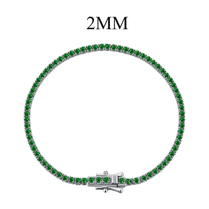[Solara Schmuck ]Strahlendes Buntes Armband mit Rundschliff für Partys