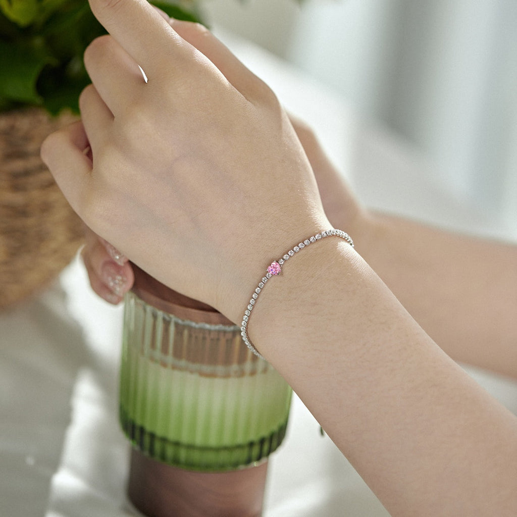 [Solara Jewelry ]0,5 Karat Elegantes, romantisches Armband in Herzform für Liebende