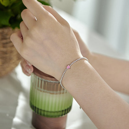 [Solara Jewelry ]0,5 Karat Elegantes, romantisches Armband in Herzform für Liebende