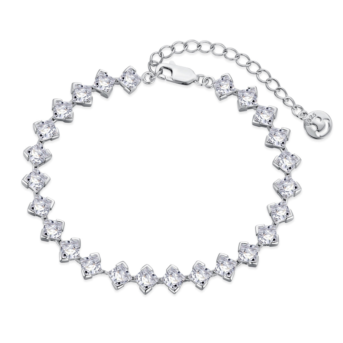 [Solara Jewelry ]0.5 Karat kunstvolles Prinzessschliff-Alltagsarmband