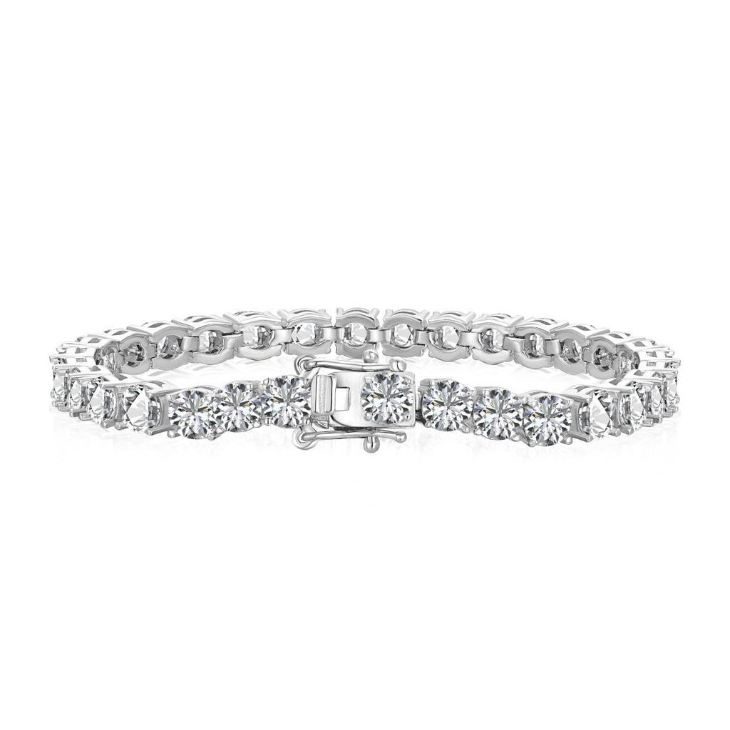 [Solara Schmuck] Verziertes, funkelndes rundgeschliffenes Hochzeitsarmband